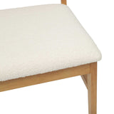 Sedia da pranzo 2 pcs Naturale e chiaro Legno di gomma solido