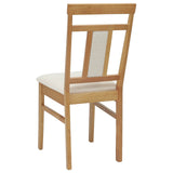 Sedia da pranzo 2 pcs Naturale e chiaro Legno di gomma solido