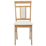 Sedia da pranzo 2 pcs Naturale e chiaro Legno di gomma solido