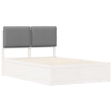 Letto con Testiera Rivestita Grigio chiaro 120 x 190 cm