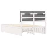 Letto con Testiera Rivestita Grigio chiaro 120 x 190 cm