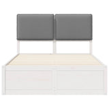Letto con Testiera Rivestita Grigio chiaro 120 x 190 cm