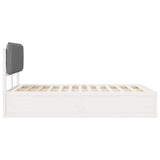 Letto con Testiera Rivestita Grigio chiaro 120 x 190 cm