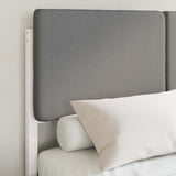 Letto con Testiera Rivestita Grigio chiaro 120 x 200 cm