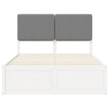 Letto con Testiera Rivestita Grigio chiaro 120 x 200 cm