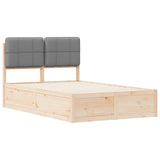 Letto con Testiera Rivestita Grigio chiaro 120 x 200 cm