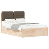 Letto con Testiera Rivestita Talpa 120 x 200 cm Pino massello