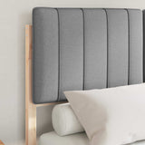 Letto con Testiera Rivestita Grigio chiaro 120 x 190 cm
