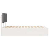 Letto con Testiera Rivestita Grigio chiaro 120 x 190 cm