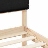 Letto con Testiera Rivestita Nero 200 x 200 cm