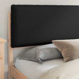 Letto con Testiera Rivestita Nero 200 x 200 cm