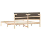Letto con Testiera Rivestita Talpa 200 x 200 cm Pino massello