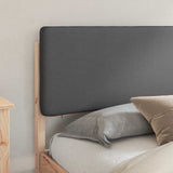 Letto con Testiera Rivestita Grigio scuro 200 x 200 cm