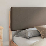 Letto con Testiera Rivestita Talpa 200 x 200 cm Pino massello