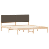 Letto con Testiera Rivestita Talpa 200 x 200 cm Pino massello