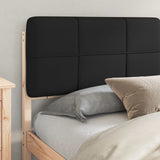 Letto con Testiera Rivestita Nero 200 x 200 cm Pino massello