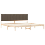 Letto con Testiera Rivestita Talpa 200 x 200 cm Pino massello