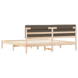 Letto con Testiera Rivestita Talpa 200 x 200 cm Pino massello