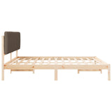 Letto con Testiera Rivestita Talpa 200 x 200 cm Pino massello