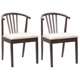 Sedia da pranzo 2 pcs Marrone chiaro e chiaro