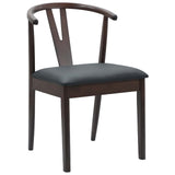 Sedia da pranzo 2 pcs Marrone chiaro e nero
