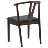 Sedia da pranzo 2 pcs Marrone chiaro e nero