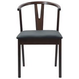 Sedia da pranzo 2 pcs Marrone chiaro e nero