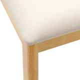 Sedia da pranzo 2 pcs Naturale e chiaro Legno di gomma solido