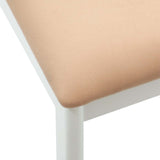 Sedia da pranzo 2 pcs Bianco e marrone Legno di gomma solido