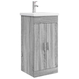 Mobile da bagno con lavabo Sonoma grigio 42 x 40 x 84,5 cm