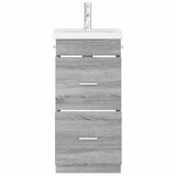 Mobile da bagno con lavabo Sonoma grigio 42 x 40 x 84,5 cm
