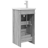 Mobile da bagno con lavabo Sonoma grigio 42 x 40 x 84,5 cm