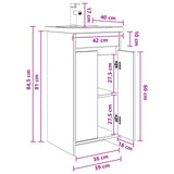 Mobile da bagno con lavabo Bianco 42 x 40 x 84,5 cm