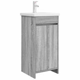 Mobile da bagno con lavabo Sonoma grigio 42 x 40 x 84,5 cm