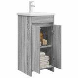 Mobile da bagno con lavabo Sonoma grigio 42 x 40 x 84,5 cm