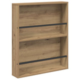 Scaffale per riviste 2 pz Rovere artigianale 60 x 12 x 70 cm