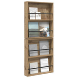 Scaffale per riviste 2 pz Rovere artigianale 60 x 12 x 70 cm
