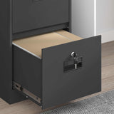 Armadio per File con cassetto Geometrico Nero 44 x 50 x 139 cm