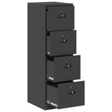 Armadio per File con cassetto Geometrico Nero 44 x 50 x 139 cm