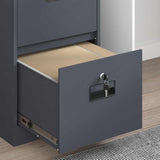 Armadio per File con cassetto 2 pcs Antracite 44 x 50 x 139 cm