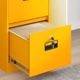 Armadio per File con cassetto Giallo senape 44 x 50 x 139 cm