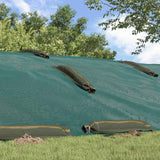 Sacchi di sabbia 10 pcs Verde Scuro 100 x 25 cm HDPE