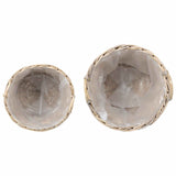 Cestino per piante 2 pz Grigio naturale Rattan Lacak