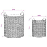 Cestino per piante 2 pz Marrone Naturale Rattan Lacak