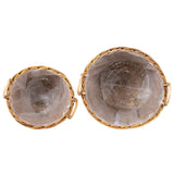Cestino per piante 2 pz Marrone Naturale Rattan Kubu