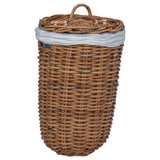 Cesto per la biancheria con coperchio 2 pcs Marrone Naturale