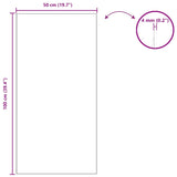 Specchio da parete 50 x 100 cm vetro temperato