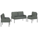 Set divani 3 pcs Grigio scuro 115 x 56 x 80 cm Legno compensato