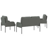 Set divani 3 pcs Grigio scuro 115 x 56 x 80 cm Legno compensato