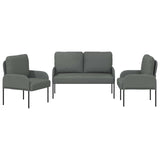 Set divani 3 pcs Grigio scuro 115 x 56 x 80 cm Legno compensato